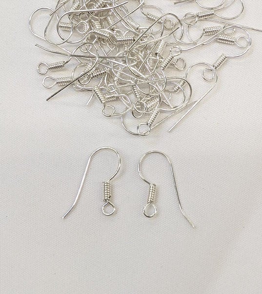 Silver (.999) over Copper Ear Wire w/Coil SCBK313B | US Bead Silver (.999) over Copper Ear Wire w/Coil SCBK313B | US Bead